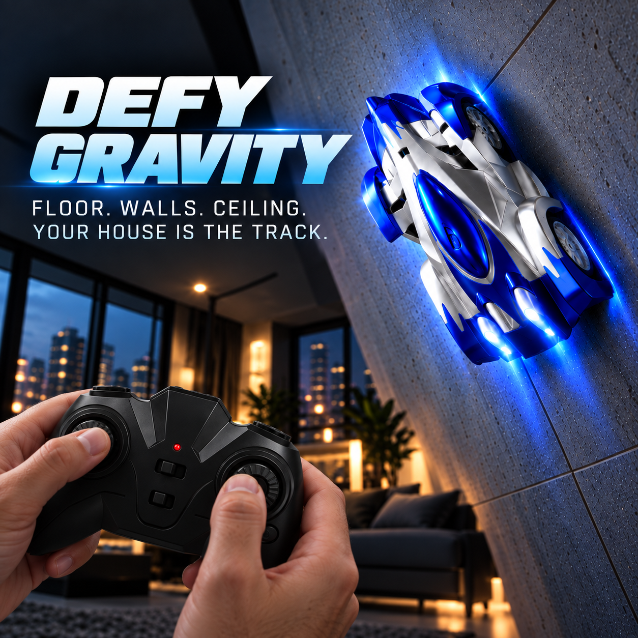 ROBIX Zero Gravity Car climbing a wall
